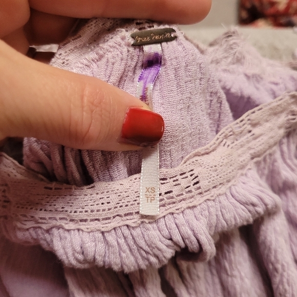 Free People Sweet Thing Tunic Mini Dress in Lilac - Picture 3 of 8